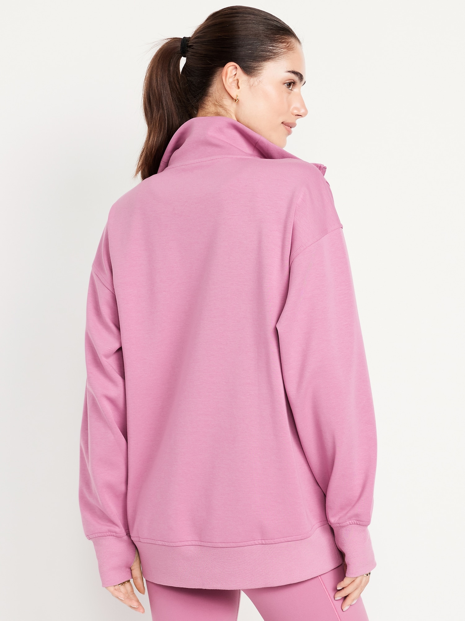 Dynamic Fleece Half-Zip Tunic Sweatshirt Old Navy