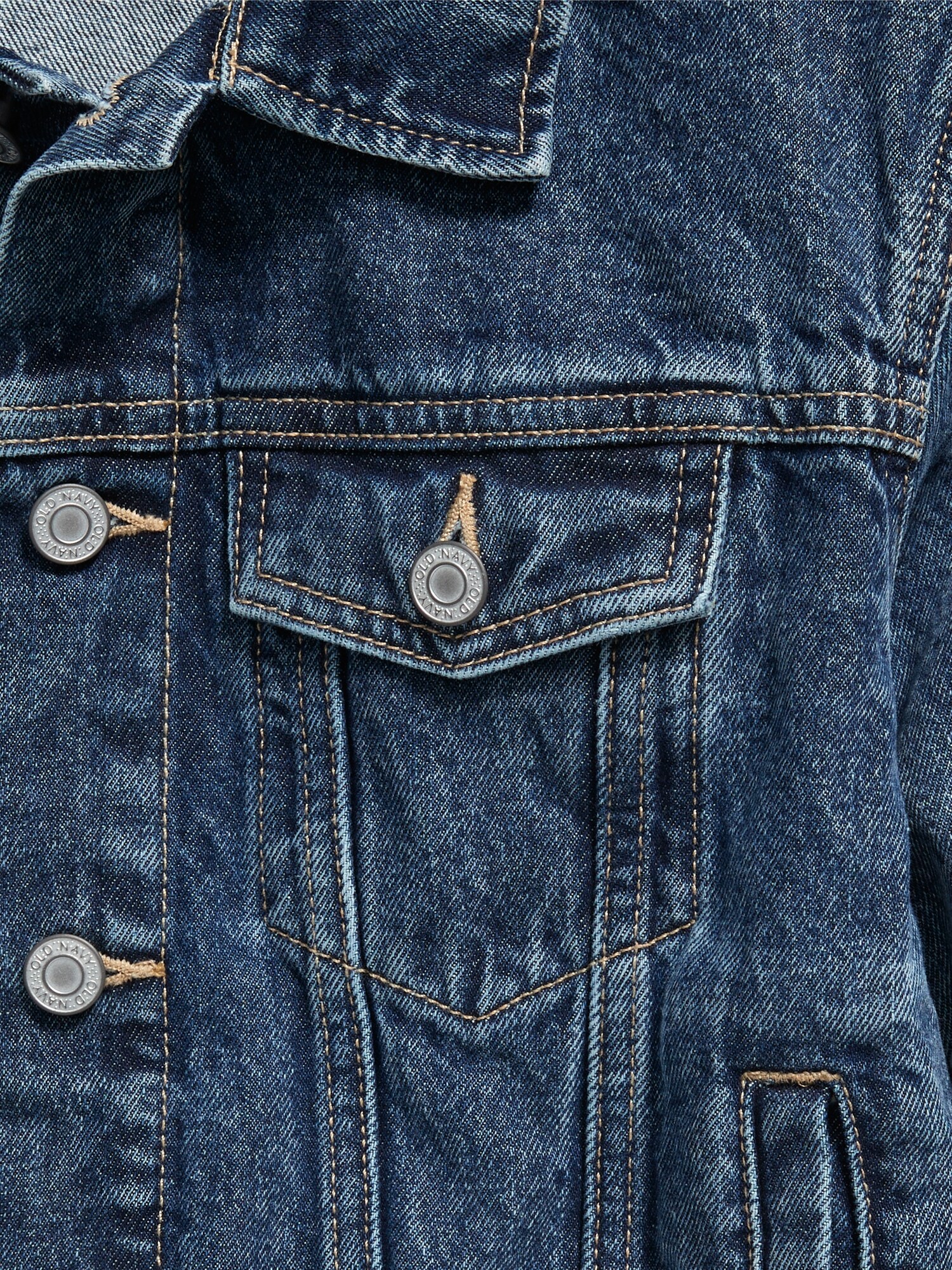 Куртка Old Navy Non-Stretch Jean Trucker Jacket для мальчиков, цвет: Средняя варка — фото 3