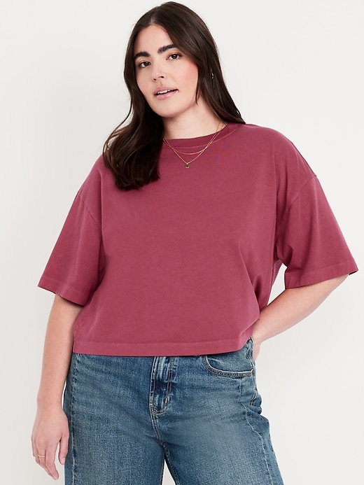 Image number 4 showing, Vintage Crew-Neck Cropped T-Shirt