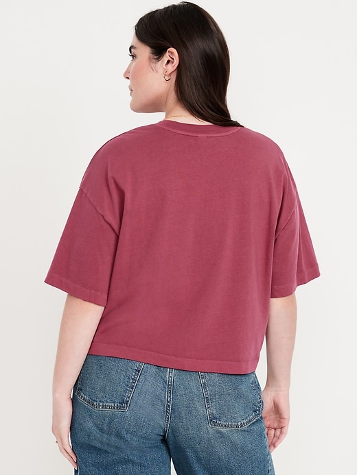 Image number 5 showing, Vintage Crew-Neck Cropped T-Shirt