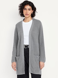 Longline Open-Front Sweater