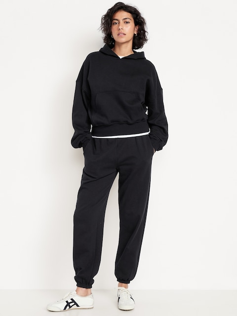High-Waisted SoComfy Jogger Sweatpants - Black Jack
