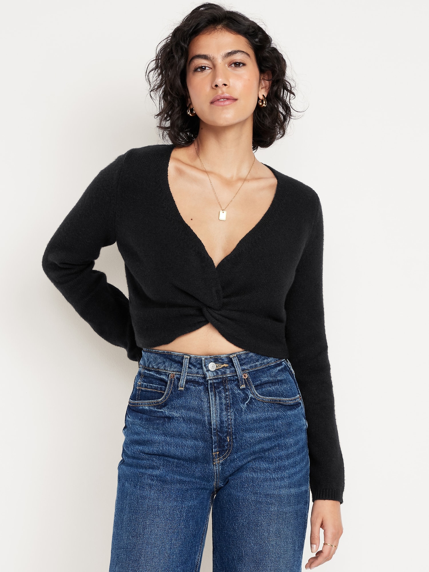SoSoft Twist-Front Sweater