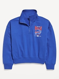 Image number 3 showing, NFL™ Buffalo Bills™ Oversized Quarter-Zip Sweatshirt for Girls