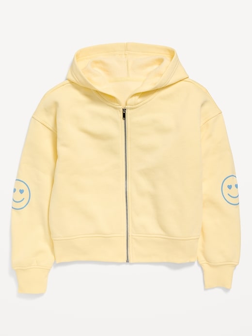 Image number 2 showing, Favorite Fleece Printed Zip-Front Hoodie for Girls