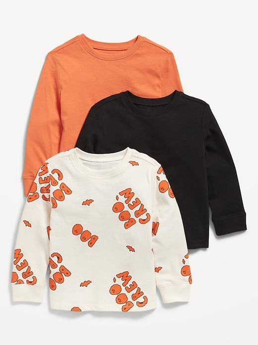 Image number 1 showing, Long-Sleeve T-Shirt 3-Pack for Toddler Boys