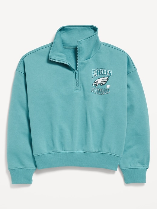 Image number 3 showing, NFL™ Philadelphia Eagles™ Oversized Quarter-Zip Sweatshirt for Girls