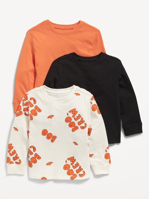 Long-Sleeve T-Shirt 3-Pack for Toddler Boys - Halloween