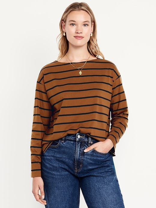 Image number 4 showing, Long-Sleeve Mariner Loose T-Shirt