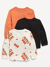 Image number 1 showing, Long-Sleeve T-Shirt 3-Pack for Toddler Boys