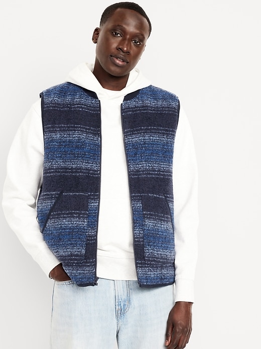 Image number 1 showing, Relaxed Boiled Wool Vest