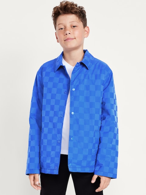 Button-Front Soccer Jacket for Boys - Prize Winner Blue