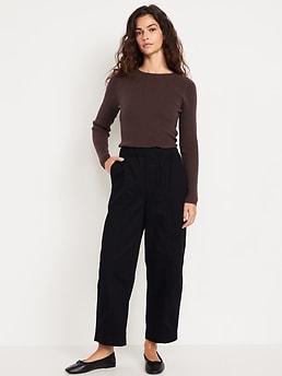 High-Waisted Barrel Ankle Pants - image 3