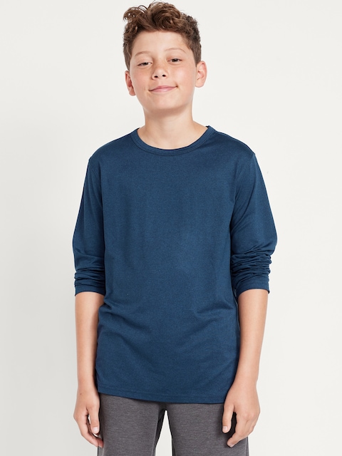 CloudMotion Long-Sleeve Performance T-Shirt for Boys - Obscure Night