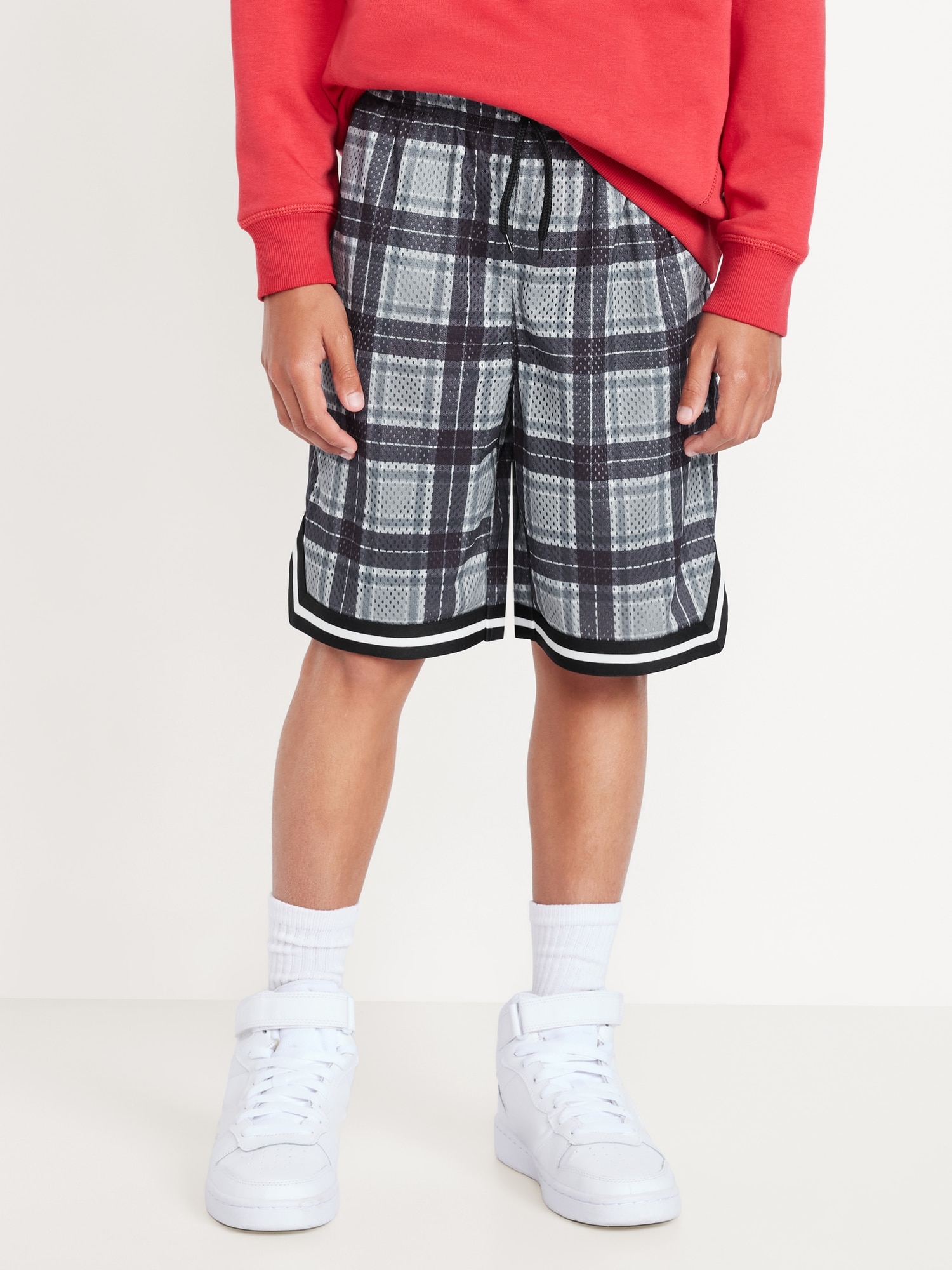 Knee Length Mesh Basketball Shorts for Boys