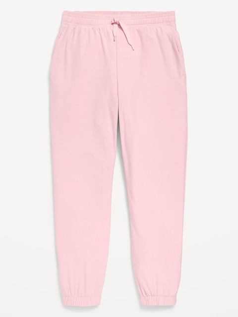 CloudMotion High-Waisted Jogger Sweatpants for Girls - Fairytale Rose