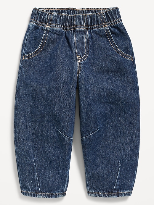 Image number 1 showing, Pull-On Baggy Barrel-Leg Jeans for Toddler Girls
