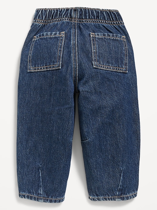 Image number 2 showing, Pull-On Baggy Barrel-Leg Jeans for Toddler Girls