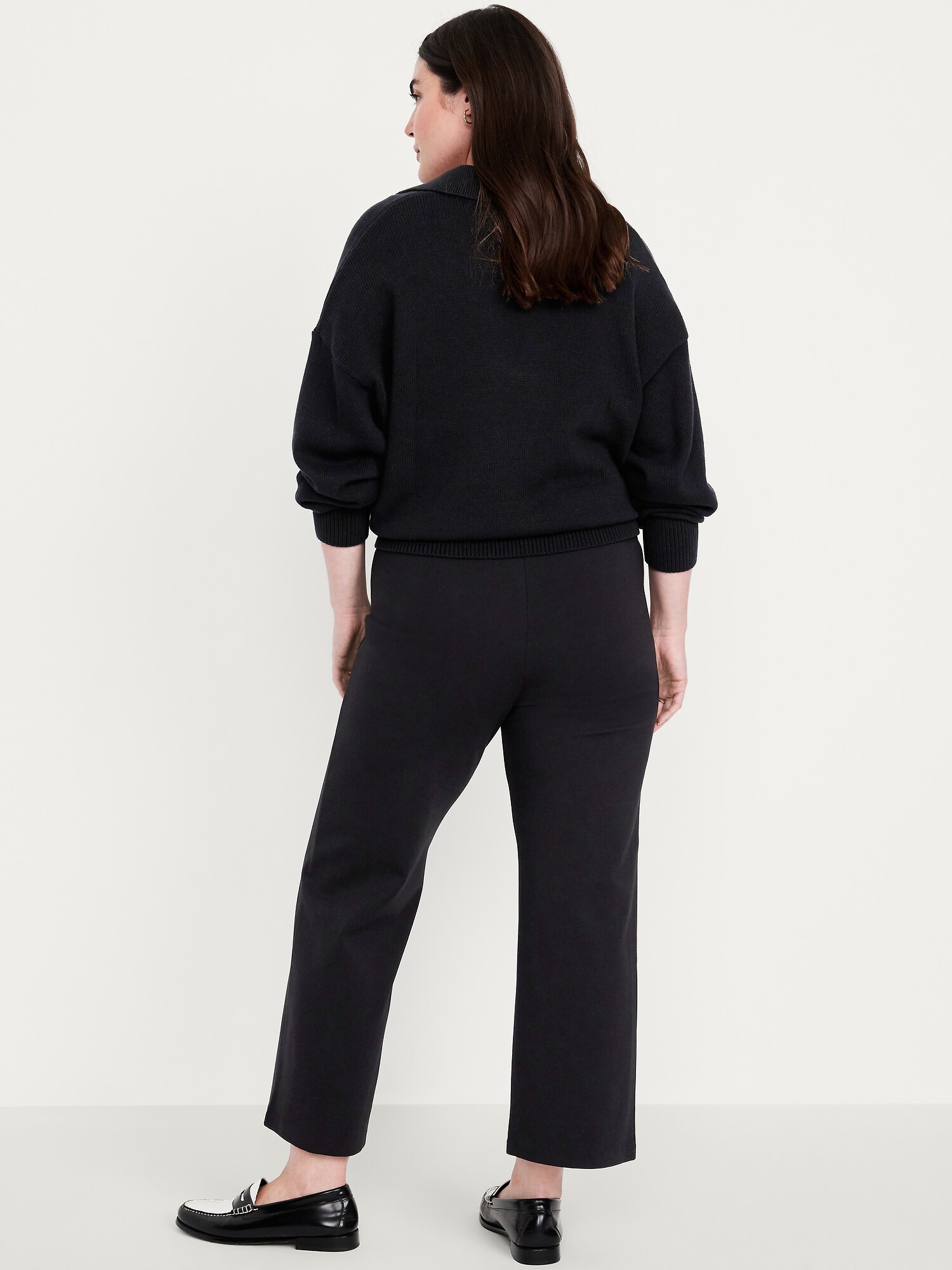 Женские брюки Old Navy Extra High-Waisted Stevie Straight, цвет: Чёрный — фото 4