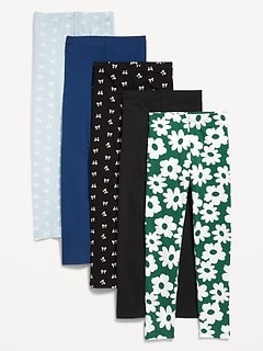 Full-Length Leggings 5-Pack for Girls