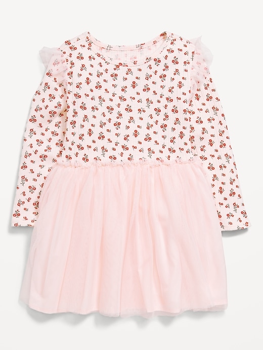 Image number 1 showing, Long-Sleeve Fit and Flare Tutu Dress for Toddler Girls