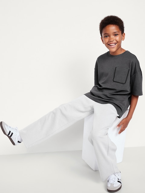 Dynamic Fleece Straight-Leg Sweatpants for Boys - Light Heather Gray