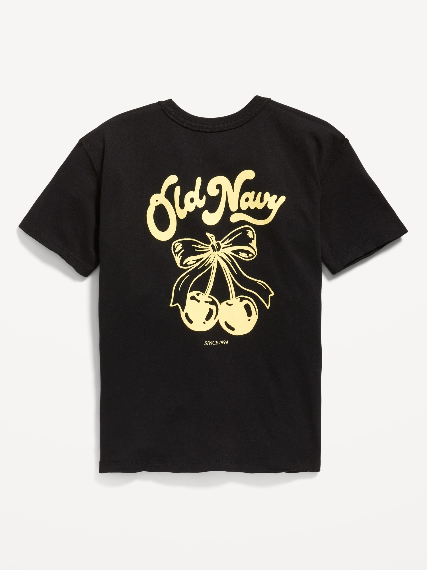 Oversized Short-Sleeve Logo-Graphic Raw-Edge T-Shirt for Girls