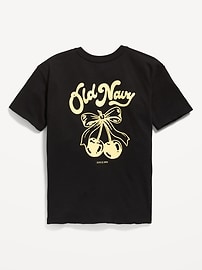 Image number 2 showing, Oversized Short-Sleeve Logo-Graphic Raw-Edge T-Shirt for Girls