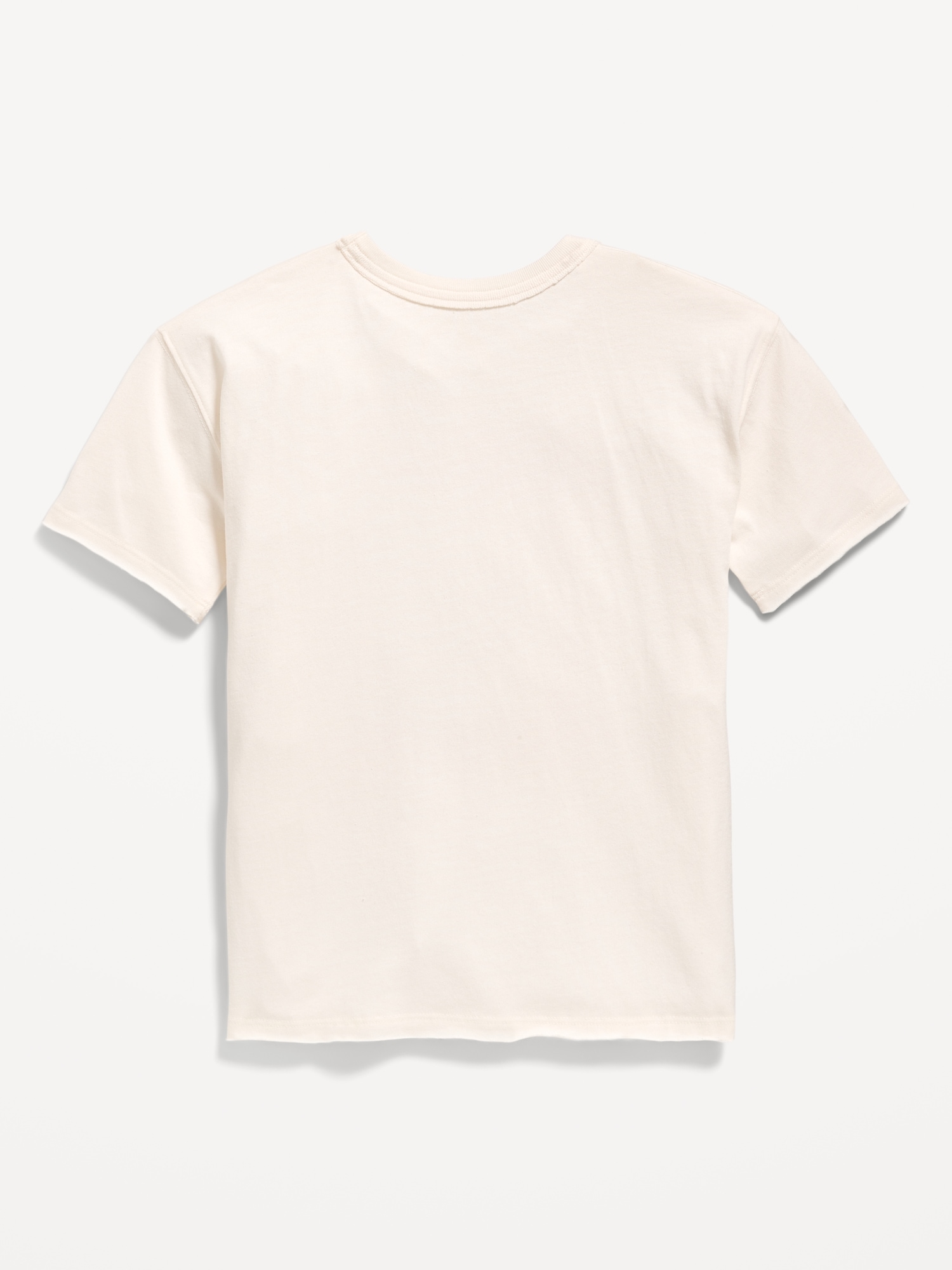 Oversized Short-Sleeve Graphic Raw-Edge T-Shirt for Girls