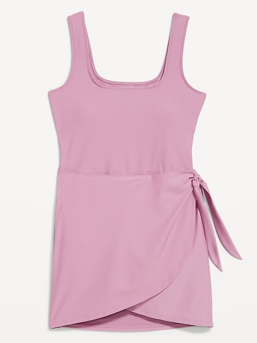 Image number 4 showing, Matte Side-Tie Swim Dress