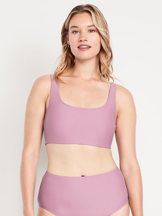 Image number 5 showing, Matte Scoop-Neck Bikini Swim Top