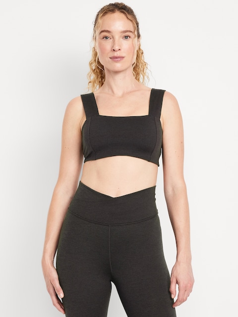 Light Support CloudComfy Bandeau Sports Bra - Black Jack