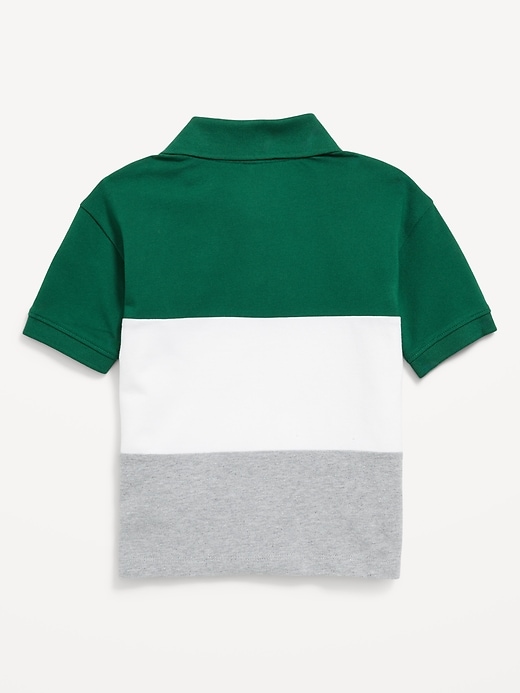 Image number 2 showing, Oversized Color-Block Polo Shirt for Toddler Boys