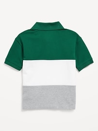 Image number 2 showing, Oversized Color-Block Polo Shirt for Toddler Boys