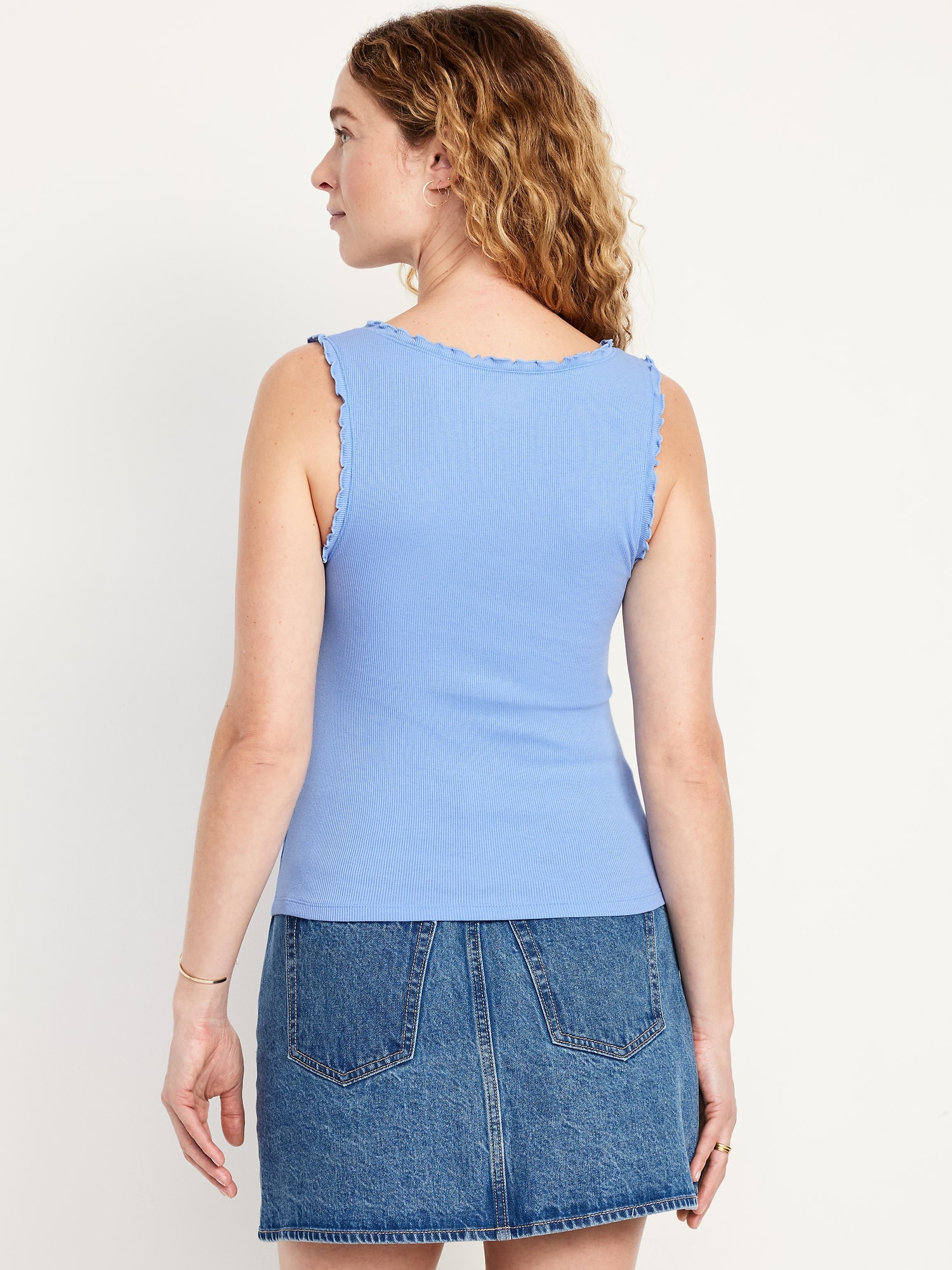 Cinched Rib-Knit Tank Top | Old Navy