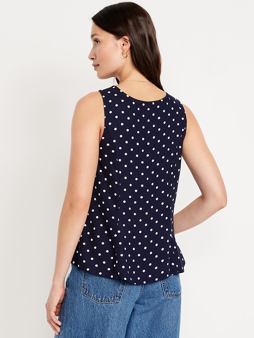Image number 2 showing, Button-Down Crepe Swing Top