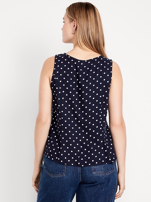 Image number 4 showing, Button-Down Crepe Swing Top
