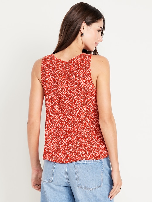 Image number 2 showing, Button-Down Crepe Swing Top
