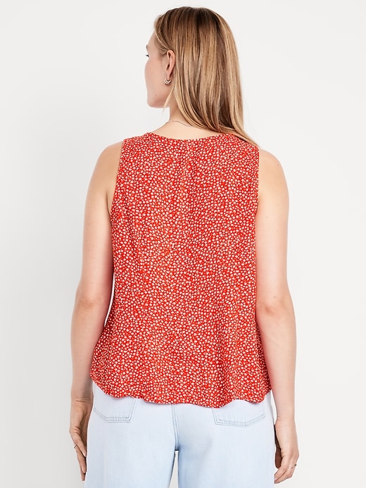 Image number 4 showing, Button-Down Crepe Swing Top