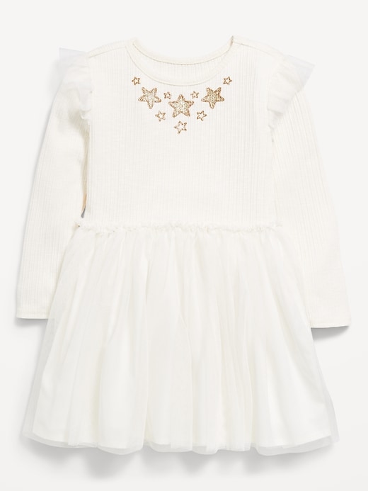 Image number 1 showing, Long-Sleeve Fit and Flare Tutu Dress for Toddler Girls