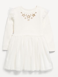 Image number 1 showing, Long-Sleeve Fit and Flare Tutu Dress for Toddler Girls