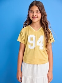 Image number 1 showing, Short-Sleeve Graphic Jersey T-Shirt for Girls