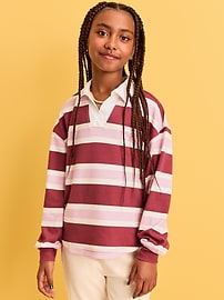 Image number 1 showing, Oversized Rugby Polo Shirt for Girls