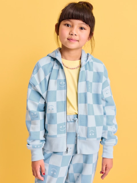 Favorite Fleece Printed Zip-Front Hoodie for Girls - Ferry Boat