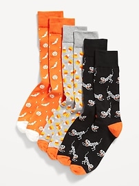 Image number 1 showing, 3-Pack Printed Novelty Socks for Men