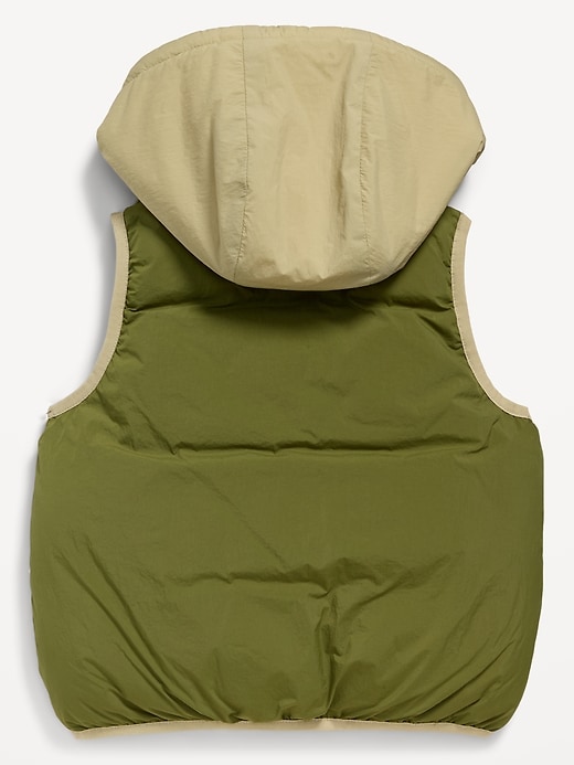 Image number 2 showing, Water-Resistant Frost-Free Hooded Puffer Vest for Toddler Boys