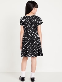 Image number 2 showing, Printed Short-Sleeve Fit and Flare Dress for Girls