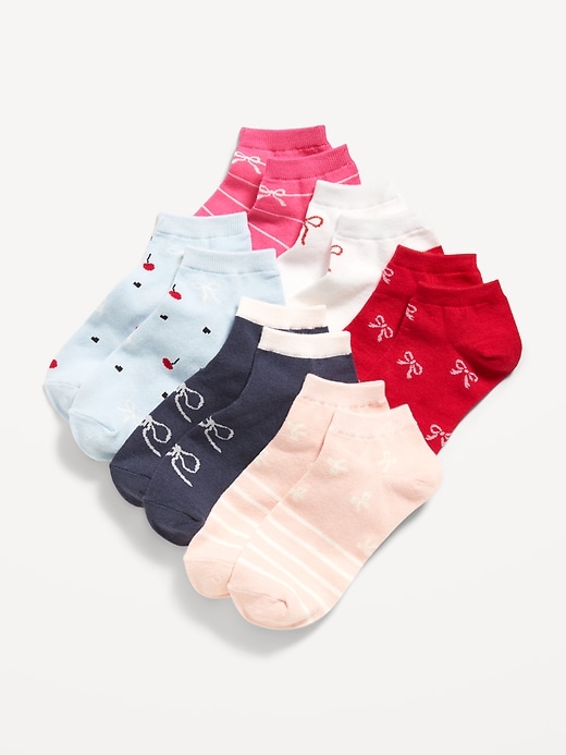 Image number 1 showing, Ankle Socks 6-Pack for Girls