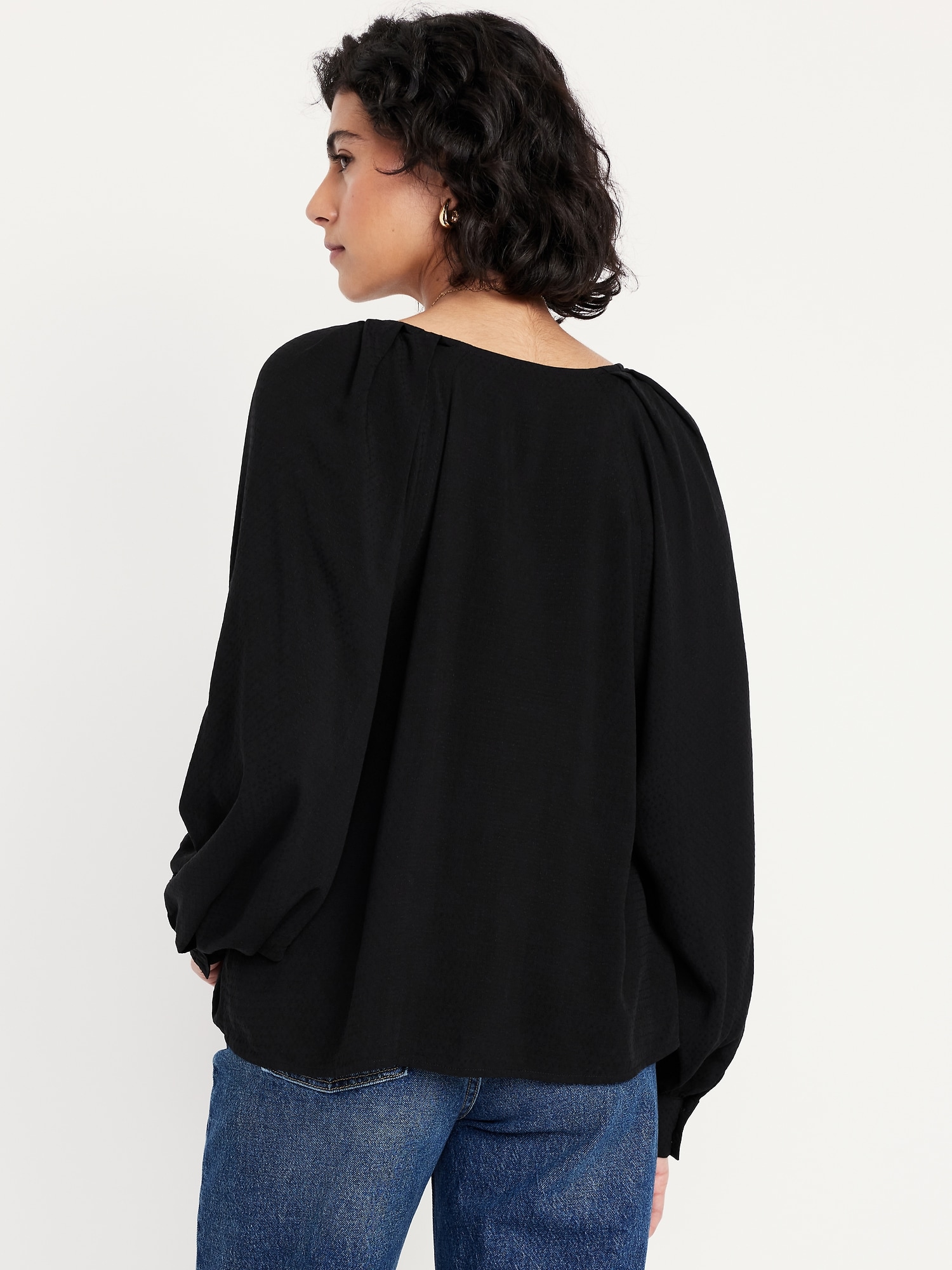 Jacquard Button-Down Top
