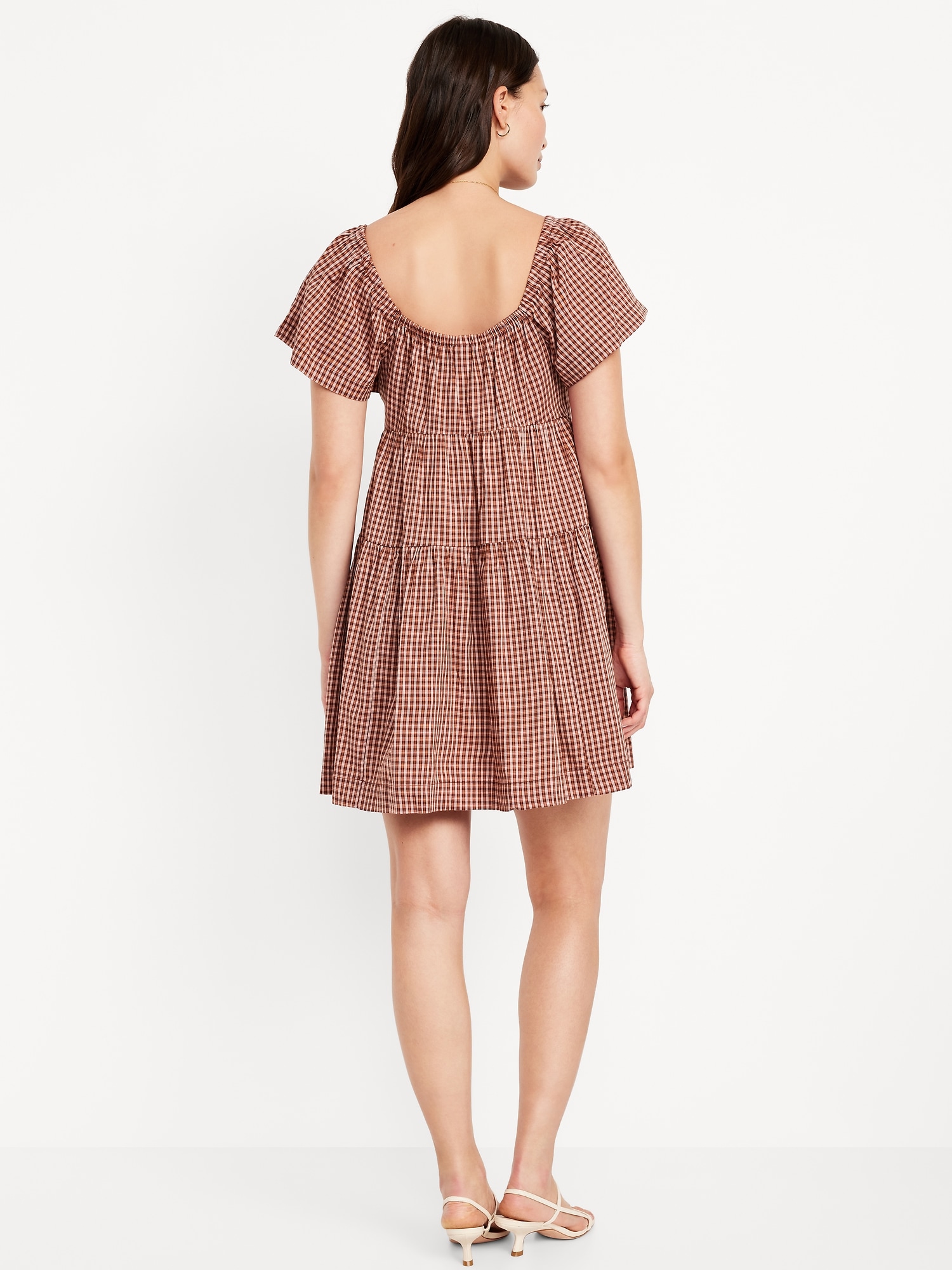 Tiered Mini Swing Dress